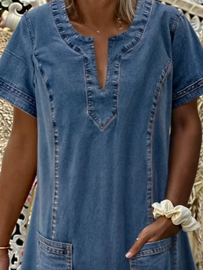 Sofia® | Mjuk denimklänning