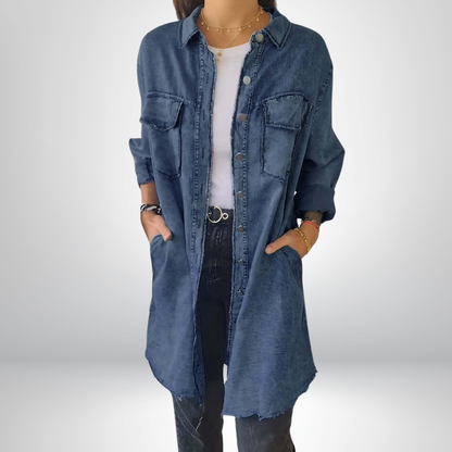 Sofia® | Stilren och mångsidig långärmad denimjacka med krage
