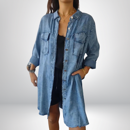 Sofia® | Stilren och mångsidig långärmad denimjacka med krage