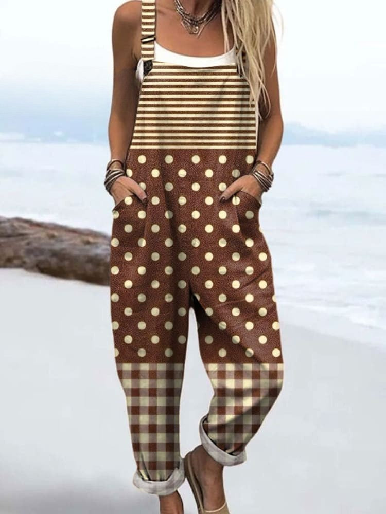 Blommig vintage jumpsuit - stil utan ansträngning och komfort hela dagen