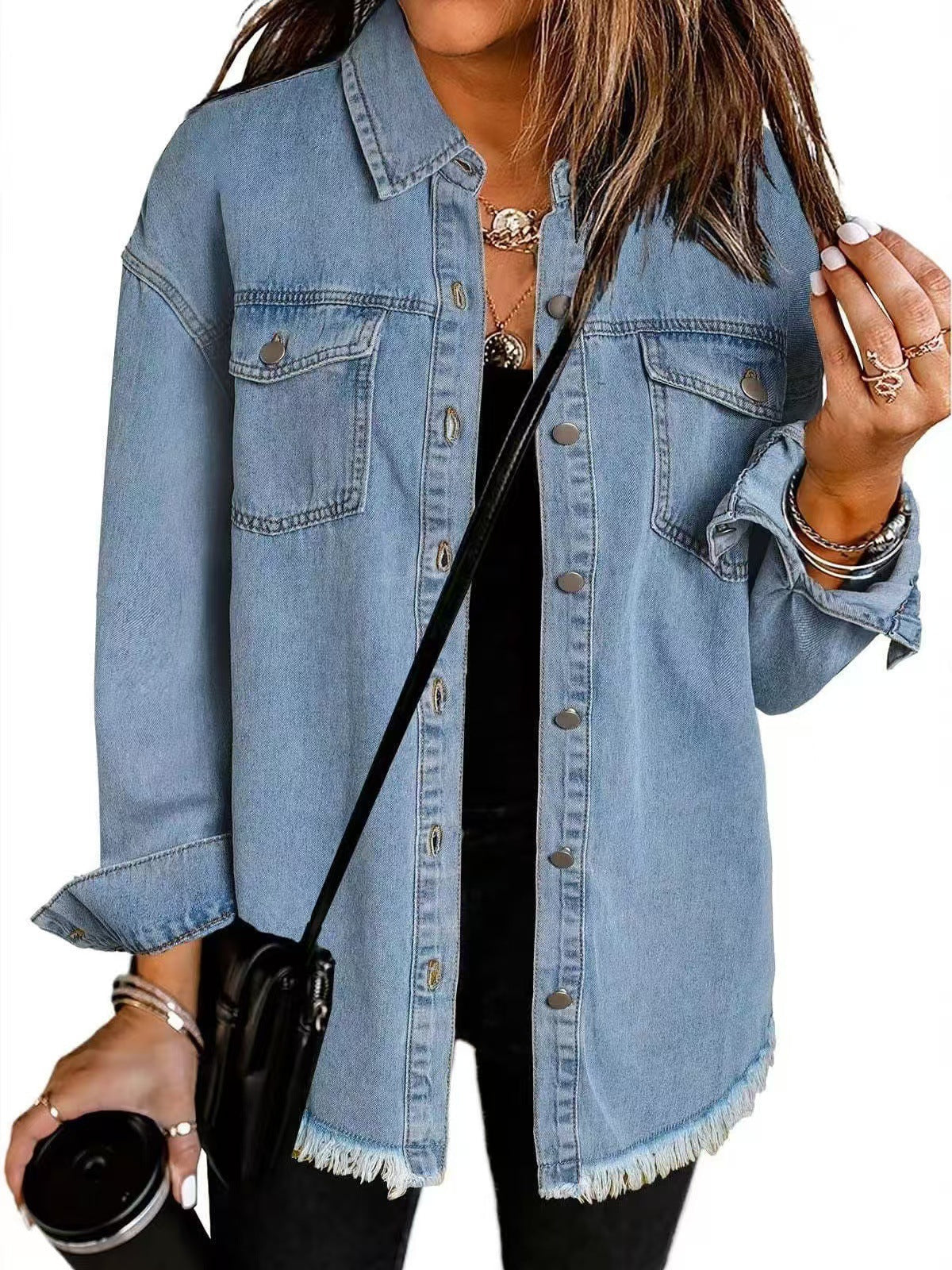 Sofia™ | Tidlös denimskjortjacka