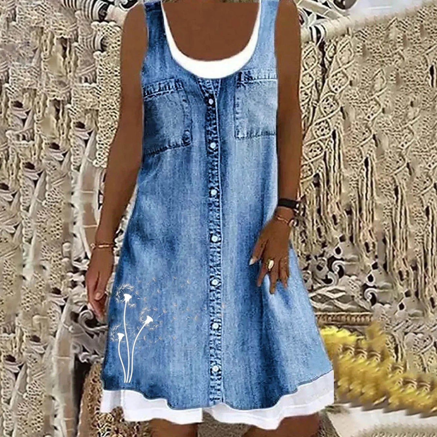 Sofia™ | Mjuk och elegant denimklänning