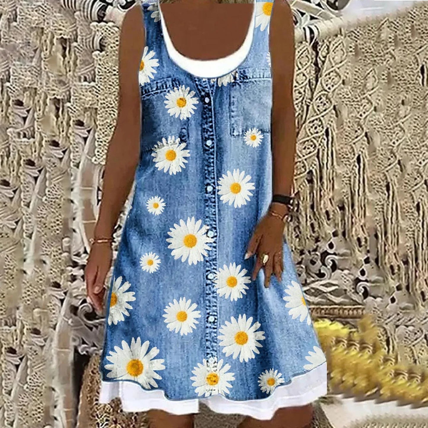 Sofia™ | Mjuk och elegant denimklänning