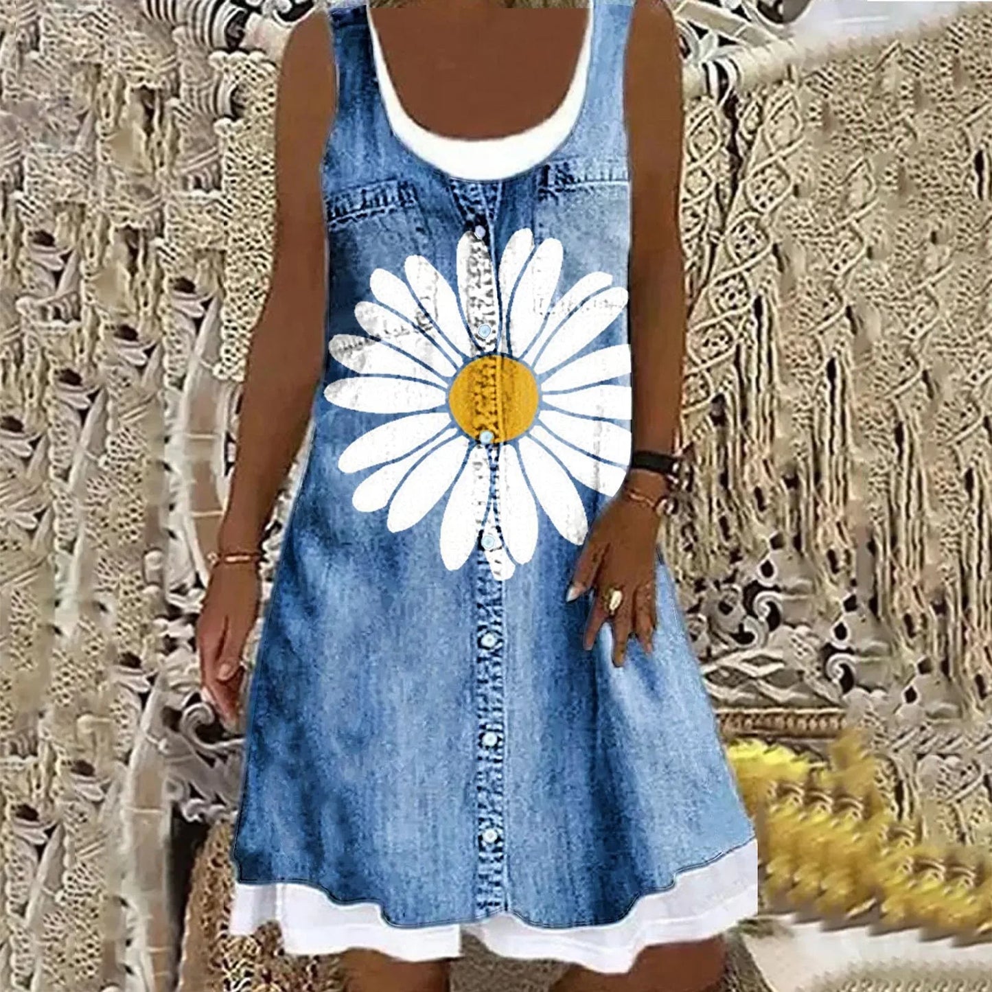Sofia™ | Mjuk och elegant denimklänning