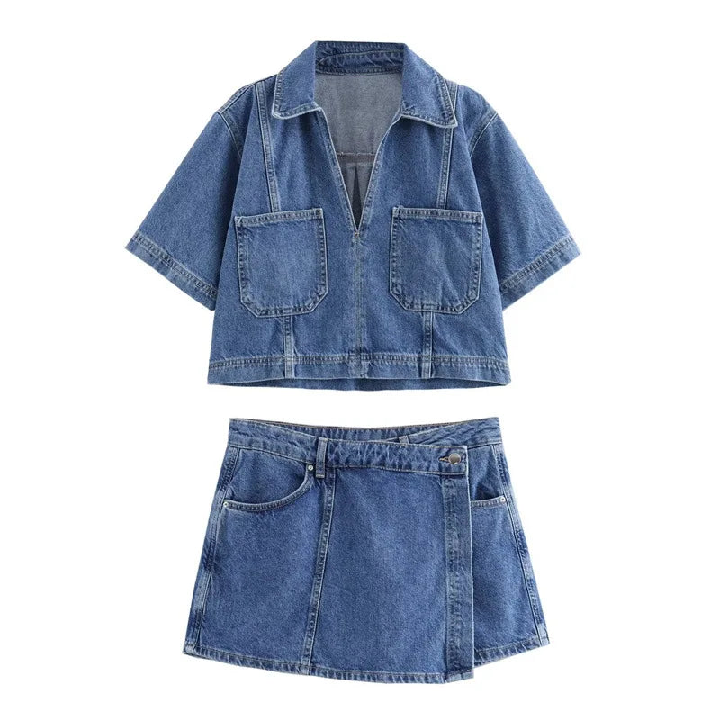 Sofia® | V-ringad denimset