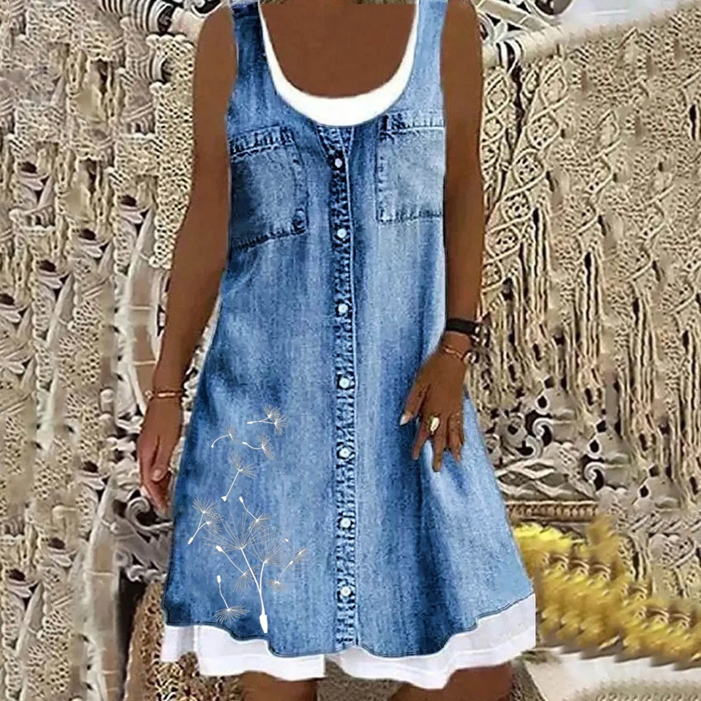 Sofia™ | Mjuk och elegant denimklänning