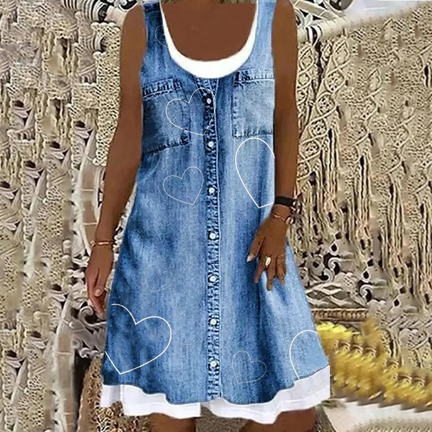 Sofia™ | Mjuk och elegant denimklänning