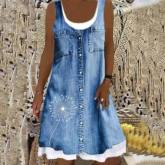 Sofia™ | Mjuk och elegant denimklänning