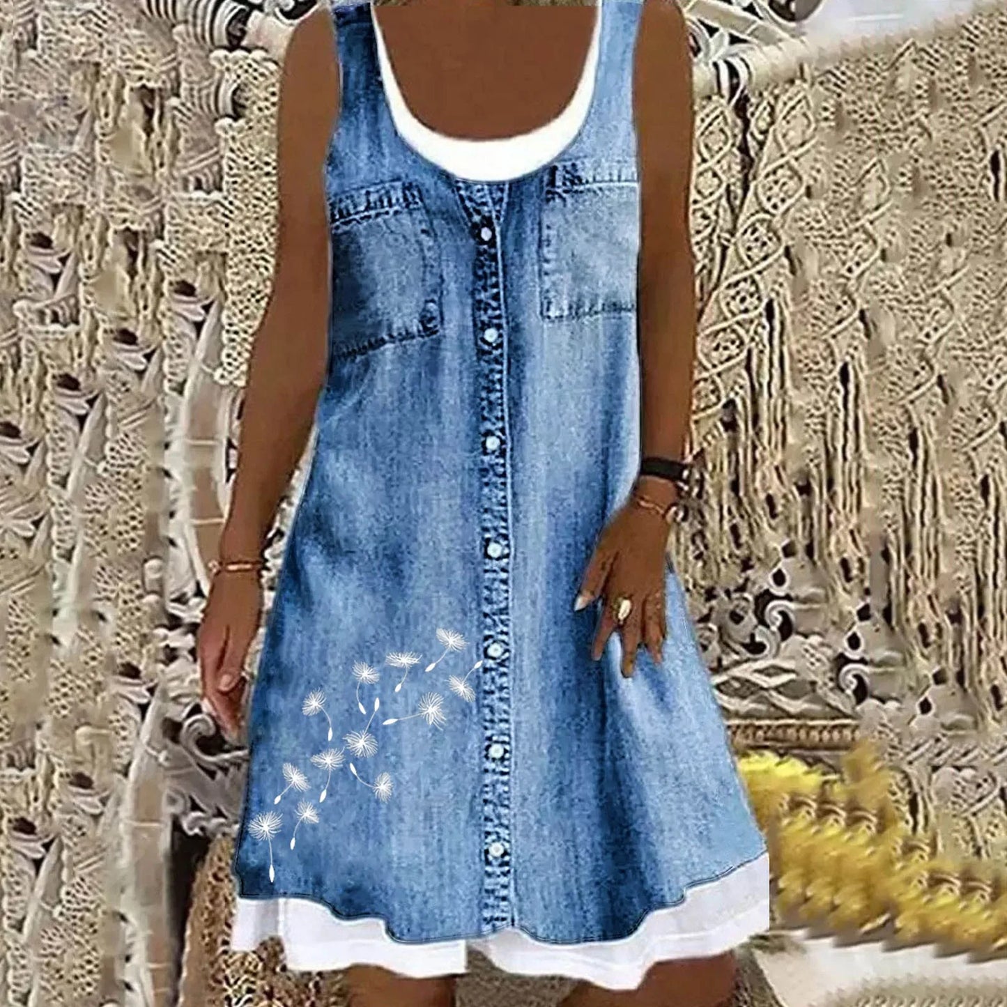 Sofia™ | Mjuk och elegant denimklänning