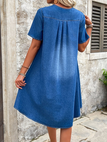Sofia™ | Tidlös denim sommarklänning