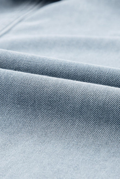 Sofia® | Elegant Denimkjole med Korte Flagermusærmer