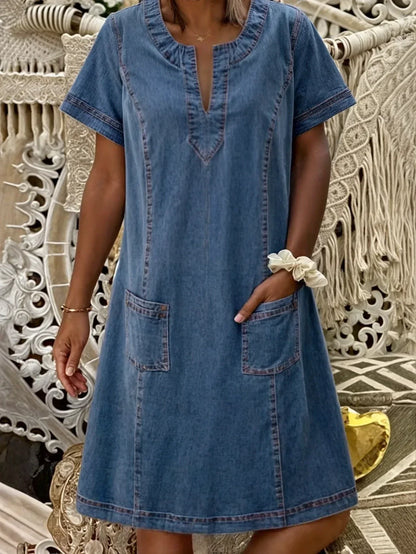 Sofia® | Mjuk denimklänning